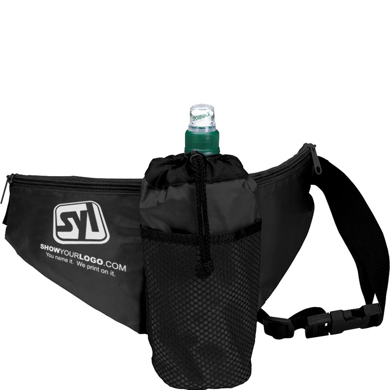 Water Bottle Fanny Pack - Blackii