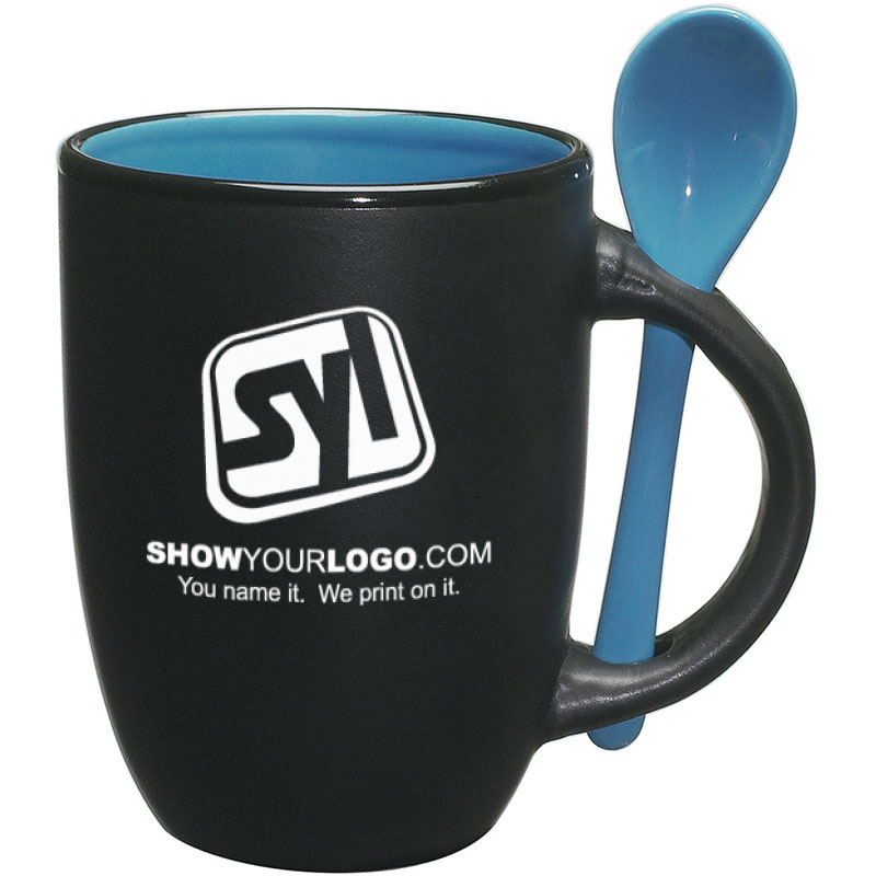 The Spooner Mug – 12 oz - Black With Ocean