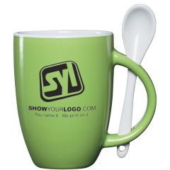 The Spooner Mug – 12 oz - Lime With White
