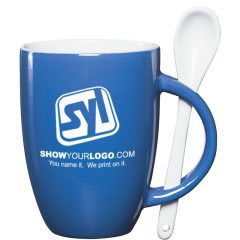 The Spooner Mug – 12 oz - Ocean With White
