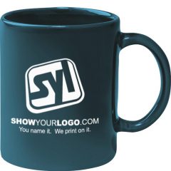 Colored Stoneware Mug With C-Handle – 11 oz - Green