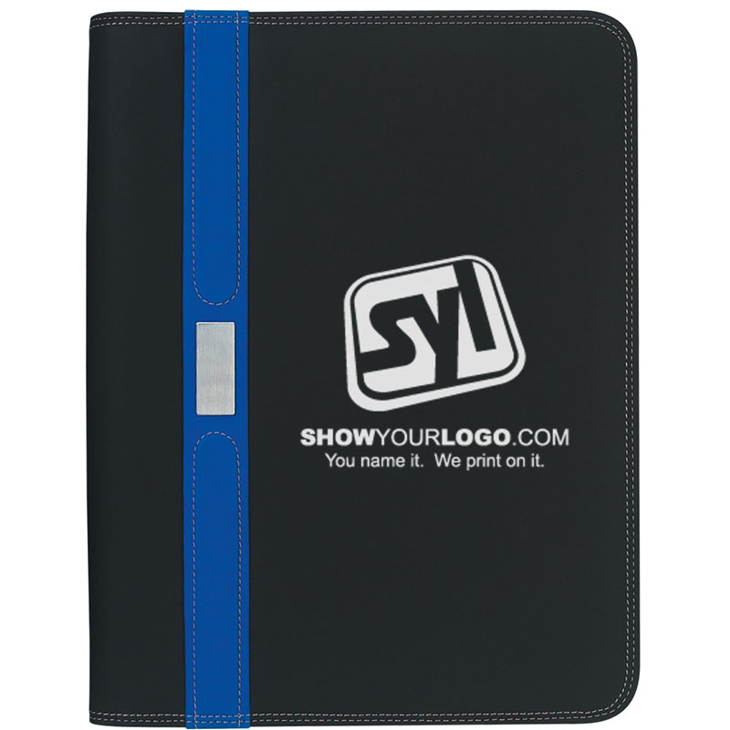 Contemporary 8 1/2″ X 11″ Zippered Portfolio - Royal