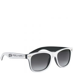 Two-Tone Malibu Sunglasses - Black White
