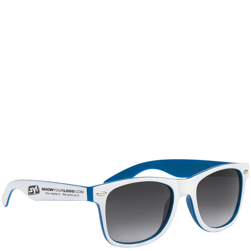 Two-Tone Malibu Sunglasses - Blue White
