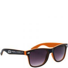 Two-Tone Malibu Sunglasses - Orange Black