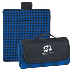 Roll-Up Picnic Blanket - Black And Blue