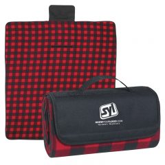 Roll-Up Picnic Blanket - Black And Red