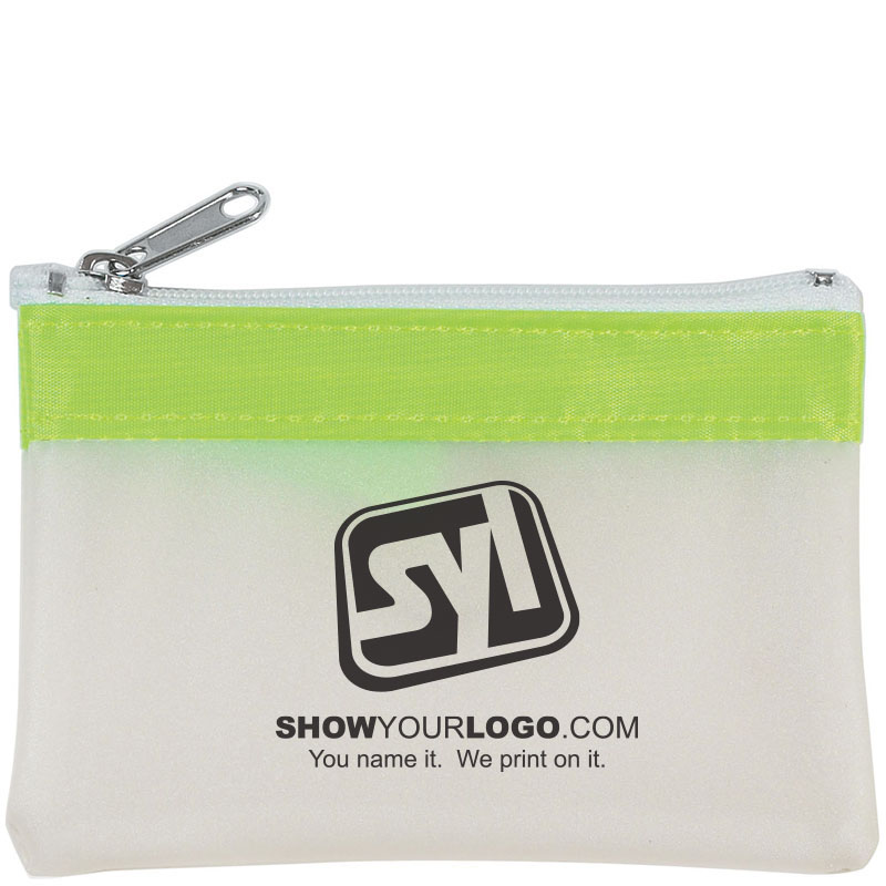 Zippered Coin Pouch - Lime