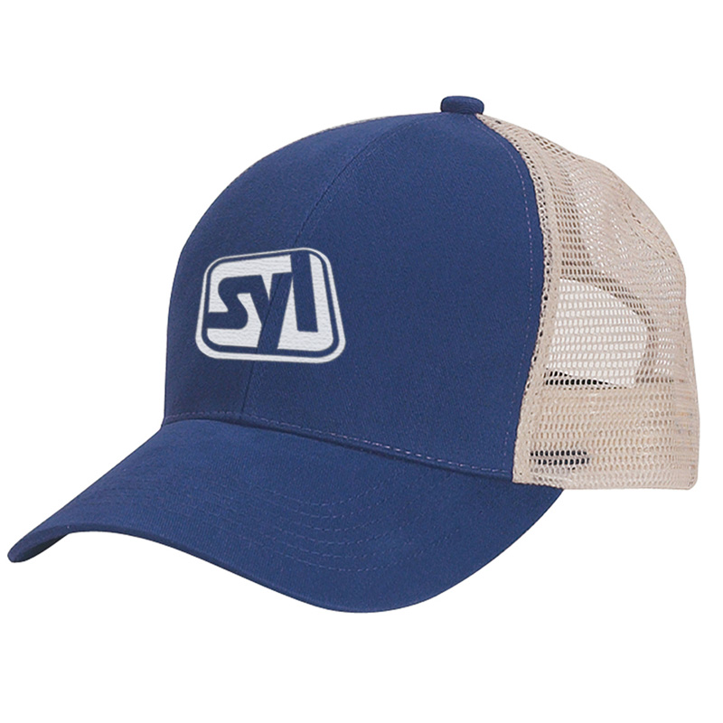 Mesh Back Price Buster Cap - Royal Blue With Light Khaki