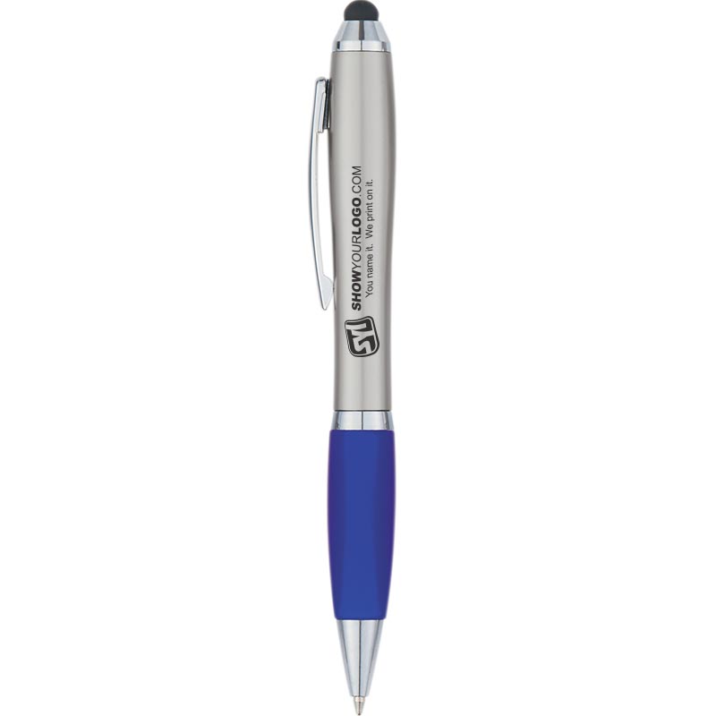 Satin Stylus Pen - Silver Blue