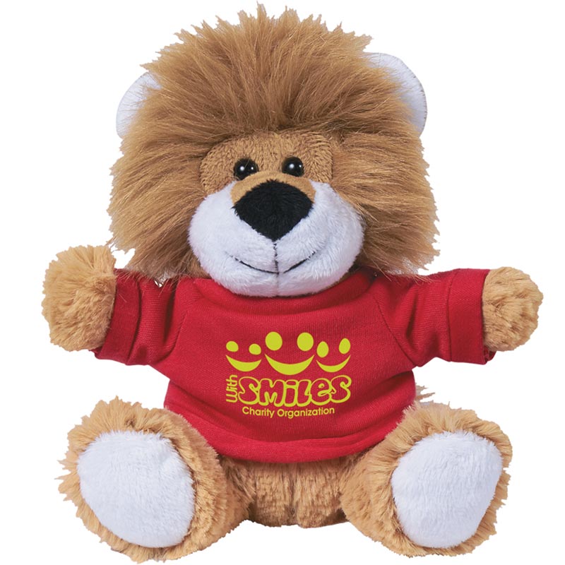 Plush Lovable Lion With Shirt – 6″ - Group