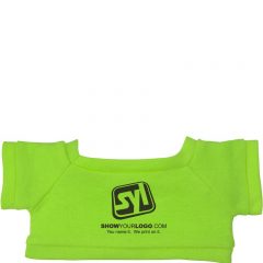 Plush Ole’ Time Rag Bear With Shirt – 8 1/2″ - Lime Green Shirt