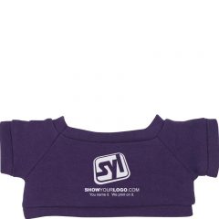 Plush Ole’ Time Rag Bear With Shirt – 8 1/2″ - Purple Shirt