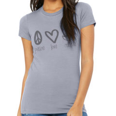 Bella + Canvas Women’s Slim Fit Tee - heather blue