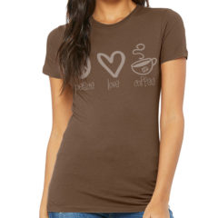 Bella + Canvas Women’s Slim Fit Tee - heather brown