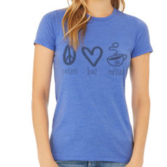 Bella + Canvas Women’s Slim Fit Tee - heather columbia blue