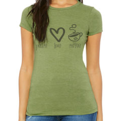 Bella + Canvas Women’s Slim Fit Tee - heather green