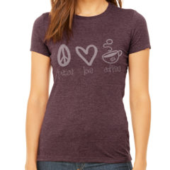 Bella + Canvas Women’s Slim Fit Tee - heather maroon