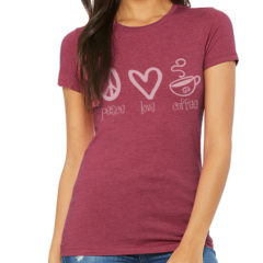 Bella + Canvas Women’s Slim Fit Tee - heather rasberry