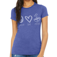 Bella + Canvas Women’s Slim Fit Tee - heather true royal