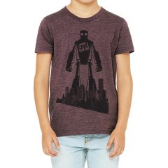Bella + Canvas – Youth Unisex Jersey Short Sleeve Tee - heatherMaroon