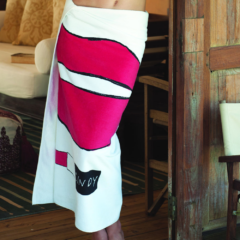 Heavyweight Turkish White Beach Towel - heavyweightwhiteC