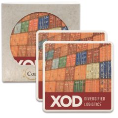 CoasterStone Square Absorbent Stone Coaster – 2 Pack - image