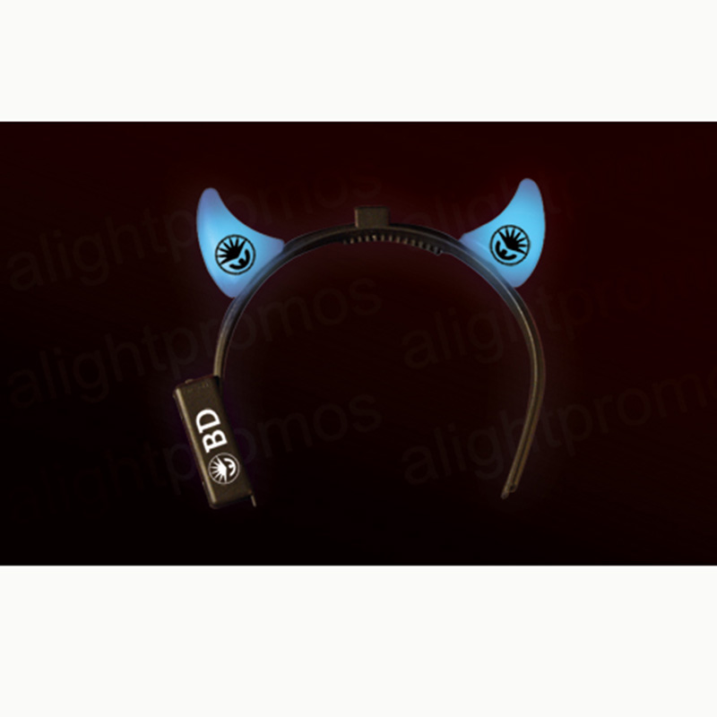 Light Up Devil Horns - Blue