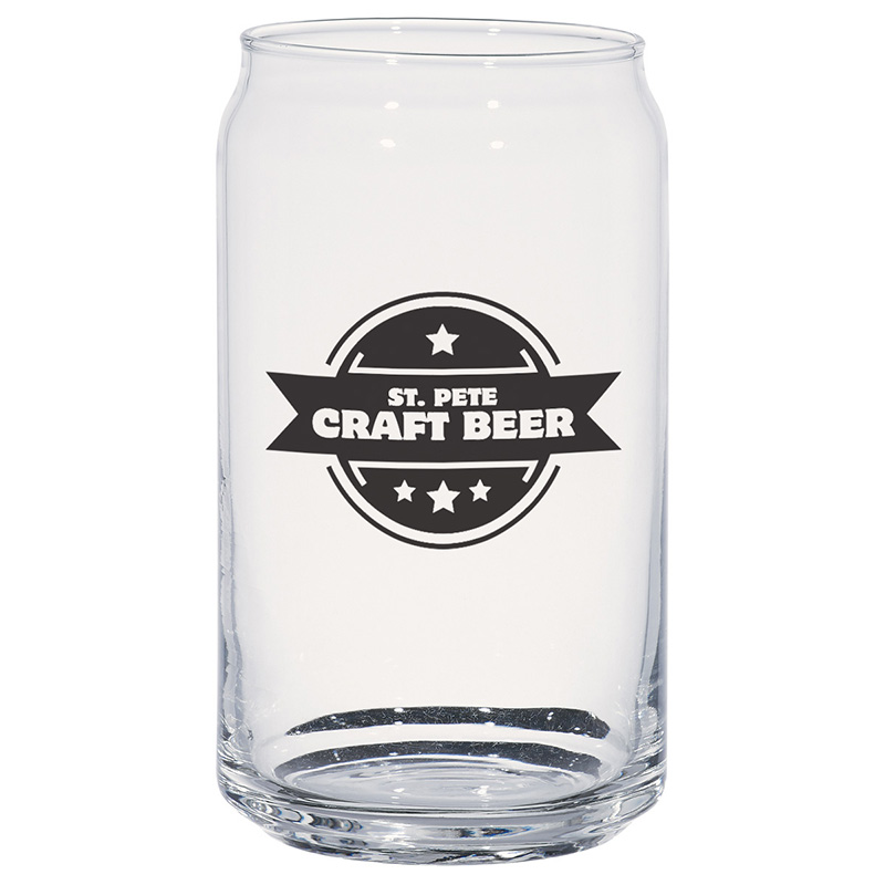 Ale Glass Can – 16 oz - Clear