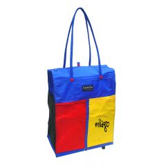 Shopping Tote with Wheels - Blue
