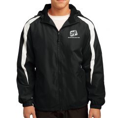 Sport-Tek® Fleece-Lined Colorblock Jacket - Black