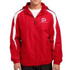 Sport-Tek® Fleece-Lined Colorblock Jacket - True Red