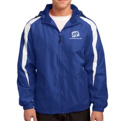 Sport-Tek® Fleece-Lined Colorblock Jacket - True Royal Blue