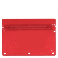 Premium Vinyl Zippered Pack with Translucent Colors - Red