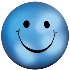 Mood Smiley Face Stress Ball - Blue Lightblue