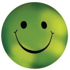 Mood Smiley Face Stress Ball - Green Yellow