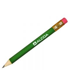 Round Golf Pencil with Eraser - Darkgreen