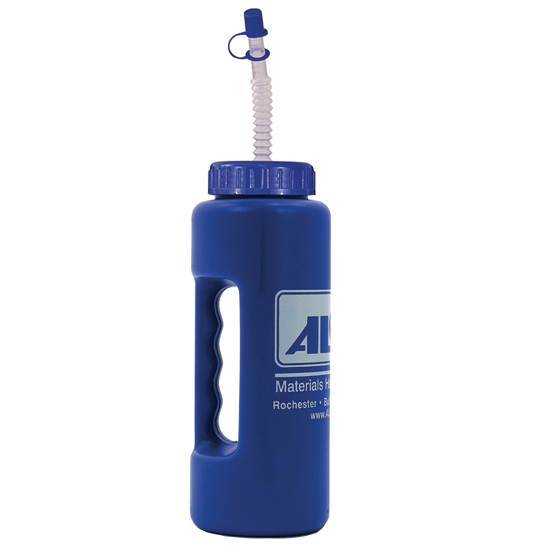 Grip Bottle with Flexible Straw – 32 oz - Blue
