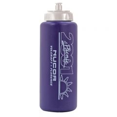 Grip Bottle with Push ‘n Pull Cap – 32 oz - Purple