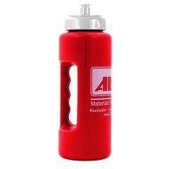 Grip Bottle with Push ‘n Pull Cap – 32 oz - Red