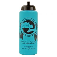 Grip Bottle with Push ‘n Pull Cap – 32 oz - Teal