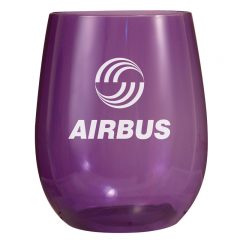 Plastic Stemless Wine Glass – 12 oz - Purple