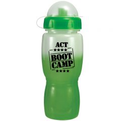 Mood Poly-Saver Mate Bottle with Push ‘n Pull Cap and Dome Lid – 18 oz - Frosted Green
