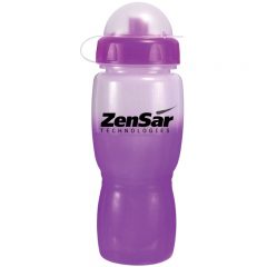 Mood Poly-Saver Mate Bottle with Push ‘n Pull Cap and Dome Lid – 18 oz - Frosted Purple