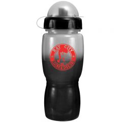 Mood Poly-Saver Mate Bottle with Push ‘n Pull Cap and Dome Lid – 18 oz - Frosted Smoke
