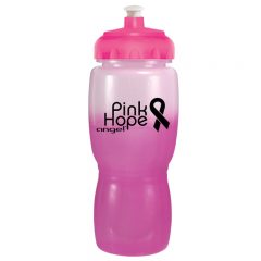 Mood Poly-Saver Mate Bottle with Push ‘n Pull Cap – 18 oz - Frosted Pink