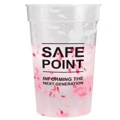 Confetti Mood Stadium Cup – 17 oz - Frosted Red