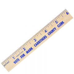 Natural Finish Flat Wood Ruler – 6″ - Main