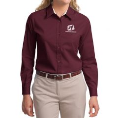Port Authority Easy Care Dress Shirt - Burgundy
