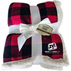 Lambswool Plaid Microsherpa Throw Blanket - lambswoolplaidblanketred